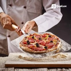 Qualux Pizzaschep Tweedelig – Pizzaschep Voor BBQ – Ophangbaar – Hout/rvs -Merkloos Winkel 1200x1200 485