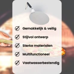 Nowad Pizzaschep RVS Rond - 30,5 Cm - PVC Handvat -Merkloos Winkel 1200x1200 496