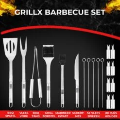 GrillX Barbecue Gereedschap Set - 19-delig - Inclusief Luxe Draagtas - BBQ Accesoires - Gereedschapset -Merkloos Winkel 1200x1200 519