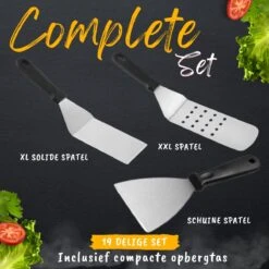 BBQ Gereedschapset - Opbergtas - BBQ Accessoires - BBQ Tang - BBQ Set - BBQ Borstel - BBQ Gereedschap - Roestvrij Staal -Merkloos Winkel 1200x1200 537