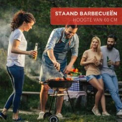 BBQ Collection Houtskoolbarbecue - Kogelbarbecue 45 X 60 Centimeter - Ronde Barbecue - Barbecue Op Wielen - Zwart - Metaal -Merkloos Winkel 1200x1200 600