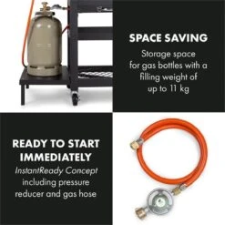 Klarstein Kingsville Double Barbecue - Houtskool- En Gasbarbecue - Smoker BBQ - Inclusief Deksels En Thermometer - Met 2 Roosters - Zwart -Merkloos Winkel 1200x1200 634