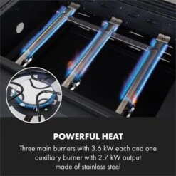 Klarstein Kingsville Double Barbecue - Houtskool- En Gasbarbecue - Smoker BBQ - Inclusief Deksels En Thermometer - Met 2 Roosters - Zwart -Merkloos Winkel 1200x1200 639