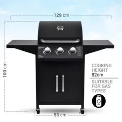 MaxxGarden Gas Barbecue - 3 Branders - Incl. Gratis BBQ Set -Merkloos Winkel 1200x1200 670