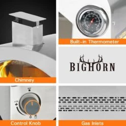 Bighorn Outdoor Edelstaal Gas Pizza Oven - Draagbare Gas Barbecue - Edelstaal -Model SRGG20001 -Merkloos Winkel 1200x1200 702