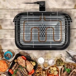 Princess 112252 Hybride Barbecue – Elektrische BBQ - Tafelmodel - 2000W - 44x 29cm - Gebruik Elektrisch Of Met Kolen -Merkloos Winkel 1200x1200 729