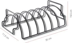PROKING Sparerib Barbecue Rek – BBQ Accessoires – Inclusief Sparerib Recept – Anti-aanbak Lag – 35 X 19.5 X 11.5 CM -Merkloos Winkel 1200x725