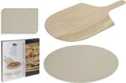 Merkloos Excellent Houseware Pizza-baksteen - Met Pizza-schep -Merkloos Winkel 1200x792