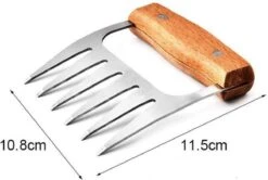 GrillX Luxe Vleesklauwen - Houten Handvat - RVS Meat Claws - Vleesshredder - Pulled Pork, Chicken - BBQ Accesoires 9 GrillX Luxe Vleesklauwen - Houten Handvat - RVS Meat Claws - Vleesshredder - Pulled Pork, Chicken - BBQ Accesoires -Merkloos Winkel 1200x806