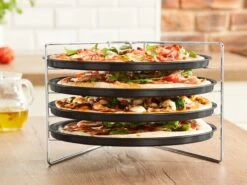 Pizza - Pizzarek - Pizza Oven - Zenker - Pizzabakset - 5 Delige Set Voor 4 Pizza's - Ø 28,5 Cm - Antiaanbaklaag Van ILAG® - Pizzaplaat - Pizza -Merkloos Winkel 1200x900 11