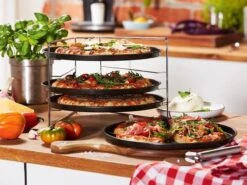 Pizza - Pizzarek - Pizza Oven - Zenker - Pizzabakset - 5 Delige Set Voor 4 Pizza's - Ø 28,5 Cm - Antiaanbaklaag Van ILAG® - Pizzaplaat - Pizza -Merkloos Winkel 1200x900 9