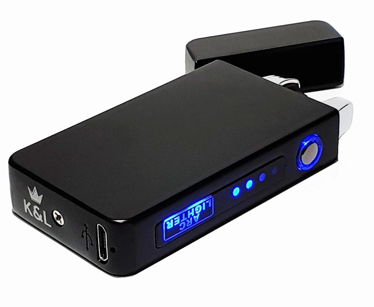 K&L Elektrische Plasma Aansteker - Vuurwerk - USB Oplaadbaar - Storm Bestendig 4 K&L Elektrische Plasma Aansteker - Vuurwerk - USB Oplaadbaar - Storm Bestendig - Afbeelding 2