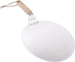 Nowad Pizzaschep RVS Rond Voor BBQ En Oven - 30,5 Cm - Pizzaspatel - Taartschep - Houten Handvat - Ophangbaar - Rond - Vaatwasbestendig - Keukenaccessoires -Merkloos Winkel 1200x992 1