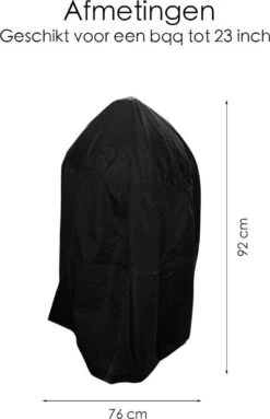 BBQ Beschermhoes - Voor Kamado - Universeel - Tot 23 Inch - Zwart -Merkloos Winkel 774x1200