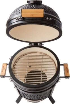 Patton Kamado 15" - Tafel Model - Keramische Barbecue - Premium Black - Medium - Compleet - Mat Zwart -Merkloos Winkel 814x1200