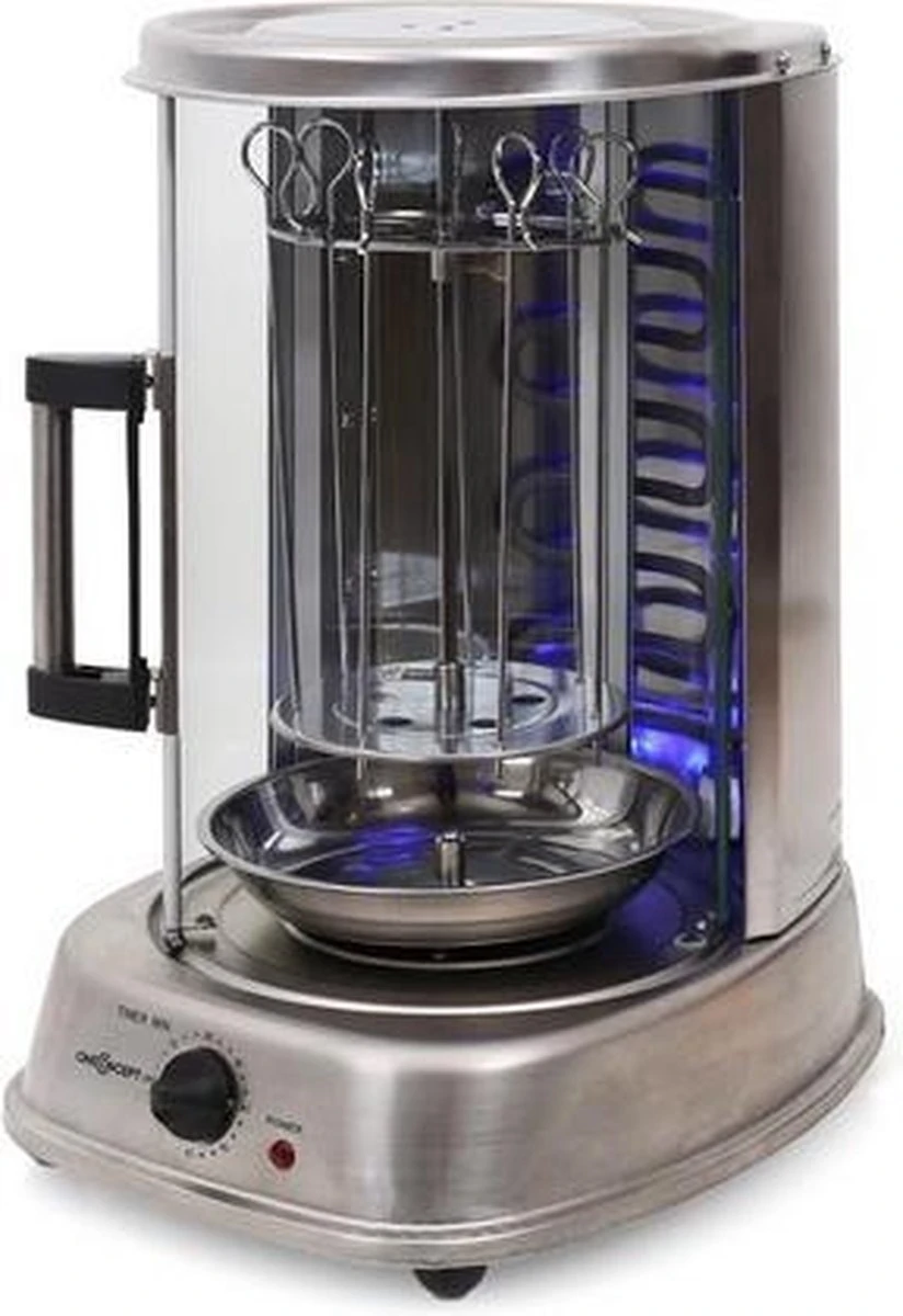 OneConcept Kebab Master Pro Grill Tafelblad Electrisch Roestvrijstaal 7 OneConcept Kebab Master Pro Grill Tafelblad Electrisch Roestvrijstaal - Afbeelding 5