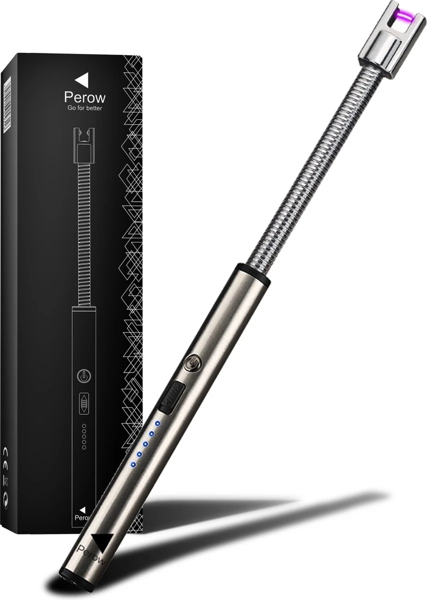 Oplaadbare Lange Elektrische Aansteker Buigbaar - Buigbare Aansteker - Duurzame Plasma Aansteker - Inclusief Cadeauverpakking - BBQ – Kaarsen – Zilver 3 Oplaadbare Lange Elektrische Aansteker Buigbaar - Buigbare Aansteker - Duurzame Plasma Aansteker - Inclusief Cadeauverpakking - BBQ – Kaarsen – Zilver