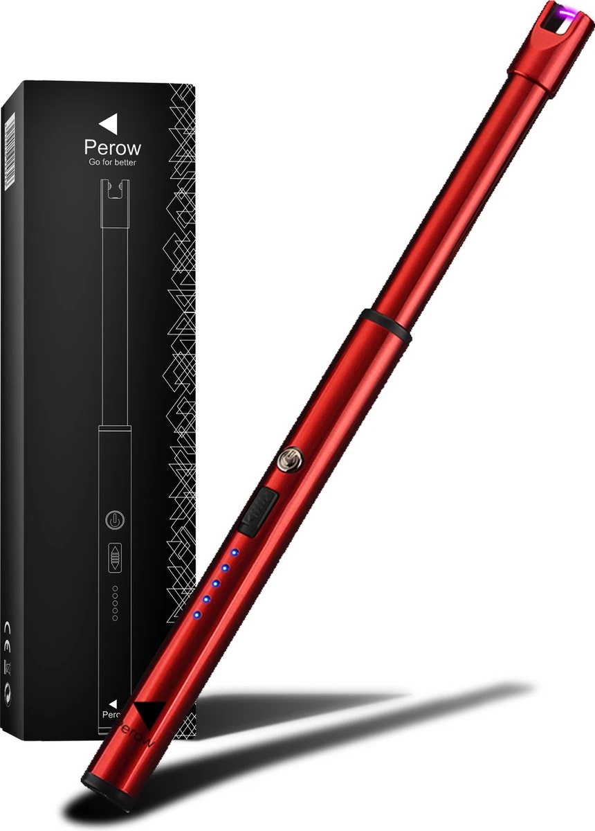 Oplaadbare Lange Dunne Elektrische Aansteker - Duurzame Plasma Aansteker - Inclusief Cadeauverpakking - BBQ – Kaarsen – Rood 3 Oplaadbare Lange Dunne Elektrische Aansteker - Duurzame Plasma Aansteker - Inclusief Cadeauverpakking - BBQ – Kaarsen – Rood