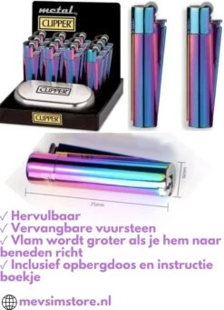 Metalen Clipper Aansteker - Vuursteenaansteker Icy 16 Metalen Clipper Aansteker - Vuursteenaansteker Icy -Merkloos Winkel 870x1200