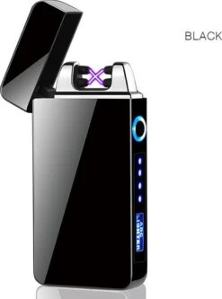 Merkloos Cuberna Elektrische Plasma USB Aansteker Met Batterij Indicator Ice Black - Wind En Storm Bestendig - Geschikt Voor Kaarsen, Vuurwerk, Sigaretten En BBQ -Merkloos Winkel 891x1200