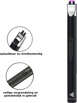 Oplaadbare Lange Elektrische Aansteker - Duurzame Plasma Aansteker - Inclusief Cadeauverpakking - BBQ - Kaarsen - Zwart -Merkloos Winkel 894x1200 1