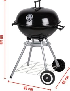 BBQ Collection Houtskoolbarbecue - Kogelbarbecue 45 X 60 Centimeter - Ronde Barbecue - Barbecue Op Wielen - Zwart - Metaal -Merkloos Winkel 925x1200 1