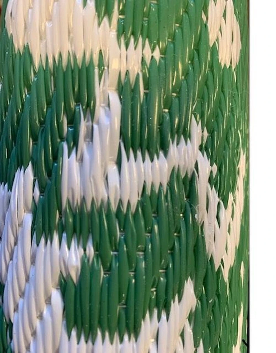 Esschert Design Buitenkleed 182x122 Cm Groen En Wit 8 Esschert Design Buitenkleed 182x122 Cm Groen En Wit - Afbeelding 7