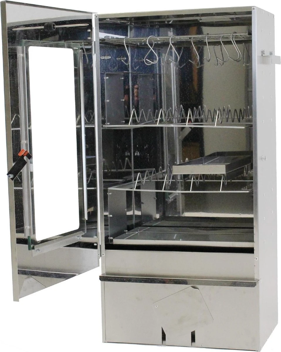 2-L Home & Garden XL Rookoven - RVS - 80x40x28 Cm - 3 Etages 5 2-L Home & Garden XL Rookoven - RVS - 80x40x28 Cm - 3 Etages - Afbeelding 3